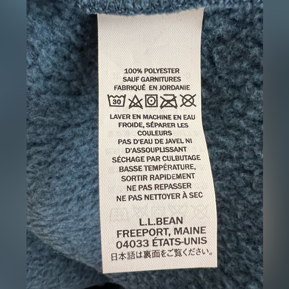 LL Bean Sweater Fleece Pullover Color Block YMCA Cherokee Logo Small S1 NEW - Picture 6 of 11